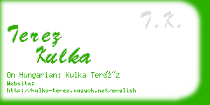 terez kulka business card